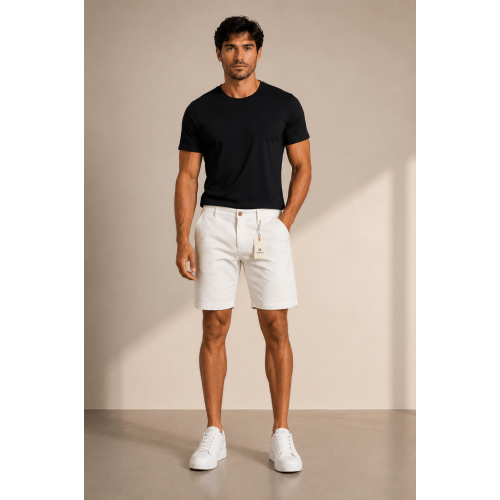 Bermuda Sarja Flex King Joe Branca – Estilo, Conforto e Versatilidade Bermuda Sarja Flex King Joe Branca – Estilo, Conforto e Versatilidade