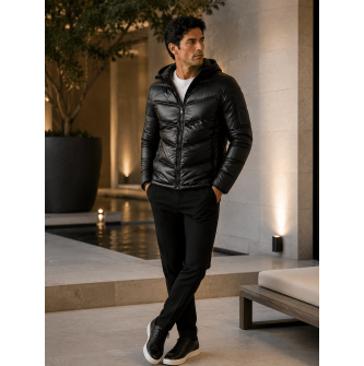 Jaqueta Puffer Nylon Zíper Masculina Premium
