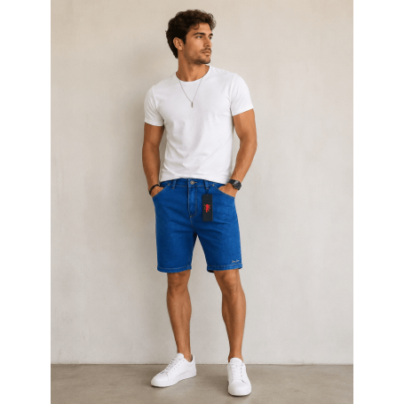 Bermuda Jeans Paco Lisa Escura – Estilo Clássico e Versátil