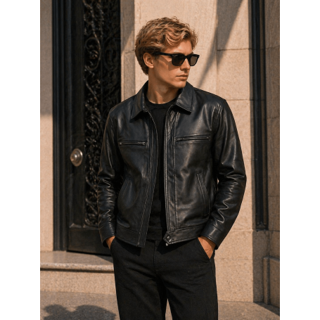 Jaqueta Vegan Leather Biker KJ Black | Estilo e Conforto 