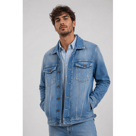 Jaqueta Jeans Clara Blue – JQ24005 | Estilo Atemporal