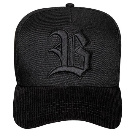 Boné BLCK Preto Alto Relevo | Estilo Urbano com Detalhe na Aba