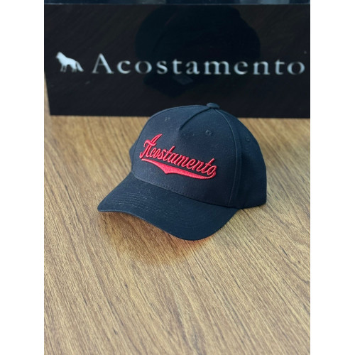 Boné Acostamento Preto com Vermelho | Snapback com Logo do Lobo Famoso Boné Acostamento Preto com Vermelho | Snapback com Logo do Lobo Famoso
