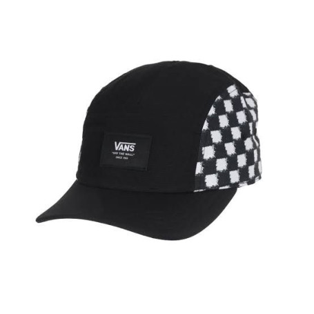 Boné Vans Preto com Branco | Five Panel Estiloso e Urbano