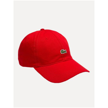 Boné Lacoste Vermelho Aba Curva | Strap em Couro e Estilo Sofisticado