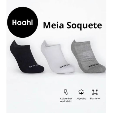 Kit Meia Soquete com 3 Pares | Conforto e Estilo | GS Exclusive