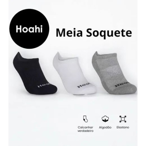 Kit Meia Soquete com 3 Pares | Conforto e Estilo | GS Exclusive Kit Meia Soquete com 3 Pares | Conforto e Estilo | GS Exclusive
