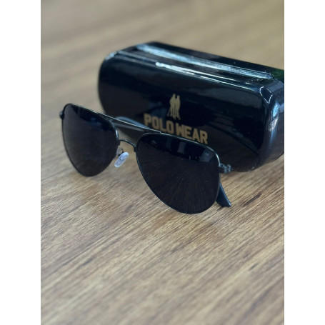 Óculos de Sol Polo Wear Aviator Lente Preta | Clássico e Estiloso | GS Exclusive
