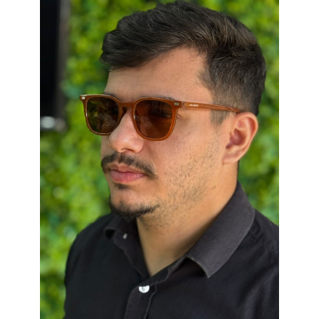 Óculos de Sol Polo Wear Marrom Claro | Lente Degradê Sofisticada | GS Exclusive