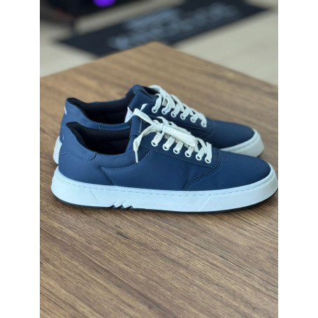 Tênis Acostamento Azul Marinho Couro Sintético 