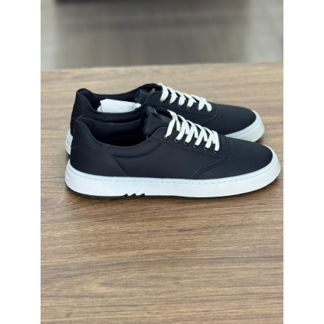 Tênis Acostamento Preto Couro Sintético Masculino | Casual e Estiloso