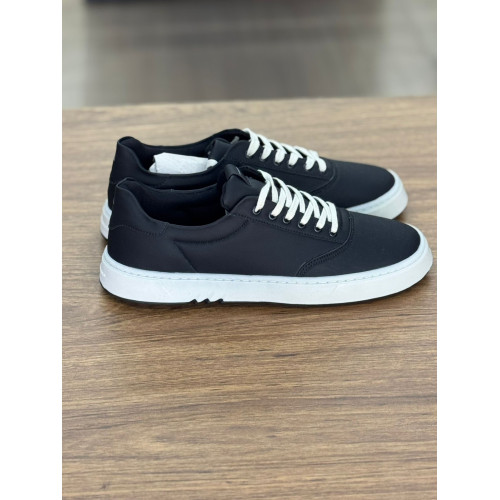 Tênis Acostamento Preto Couro Sintético Masculino | Casual e Estiloso Tênis Acostamento Preto Couro Sintético Masculino | Casual e Estiloso