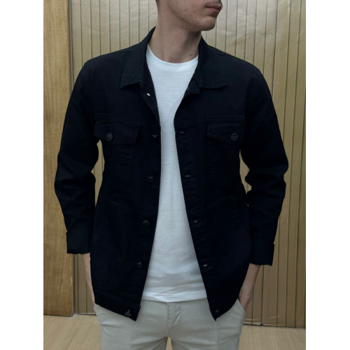 Jaqueta Jeans PACO Preta – Estilo Urbano e Atemporal Jaqueta Jeans PACO Preta – Estilo Urbano e Atemporal