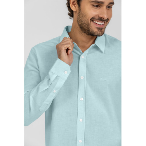 Camisa Casual Manga Longa King Joe Masculina – Estilo Versátil com Algodão e Poliéster