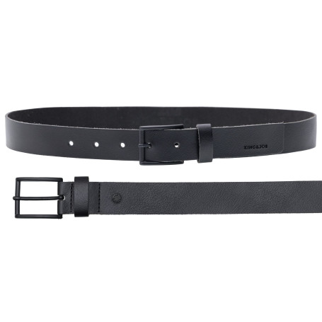 Cinto de Couro Estreito Preto Masculino | Elegância Minimalista