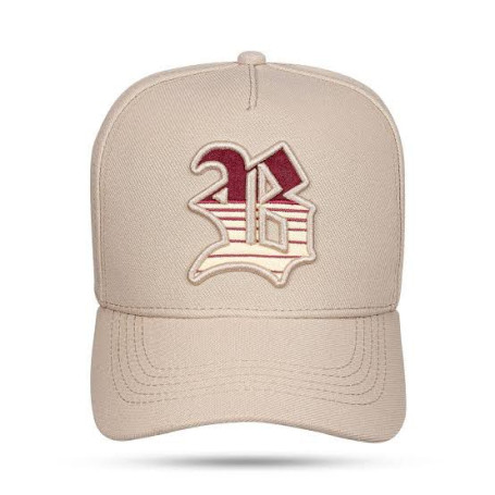 Boné BLCK Brasil Snapback Bege Contour Degradê Vinho – Estilo Urbano
