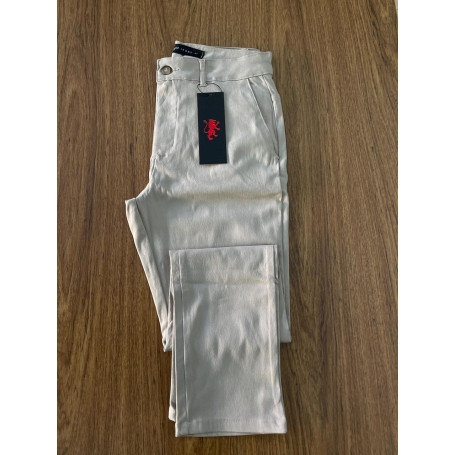 Calça PACO Elastano Alfaiataria Bege – Elegância e Conforto Moderno