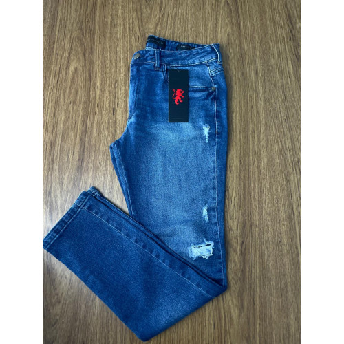 Calça Jeans PACO Skinny Escura Rasgada – Estilo Urbano e Modern