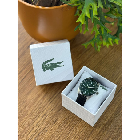 Relógio Lacoste Verde Pulseira couro 100%
