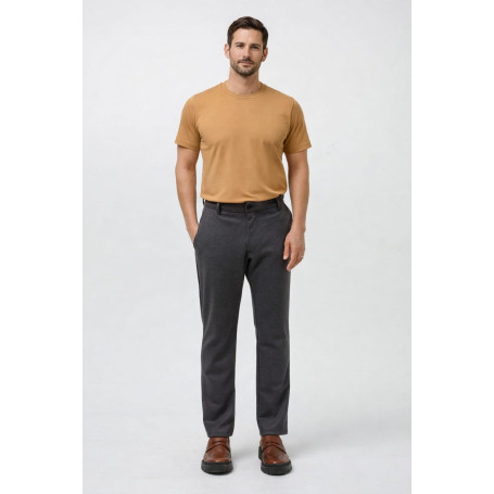 Calça Malha ViscoFlex Alfa Slim KJ Black – Conforto Premium e Caimento Slim Moderno