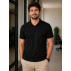 Polo KJblack Tricot Vintage Slim Masculina – Elegância Casual com Caimento Slim