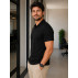 Polo KJblack Tricot Vintage Slim Masculina – Elegância Casual com Caimento Slim