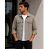 Jaqueta K&J Black Malha Ponto Trucker Masculina Moderna