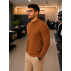 Suéter K&J Black Textura Tricot Gola Alta