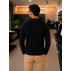 Suéter K&J Black Textura Tricot Gola Alta