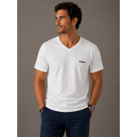 Camiseta Gola V Vicinal Masculina com Excelente Caimento