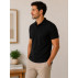 Camisa Polo Tricô Slim Masculina com Design Sofisticado