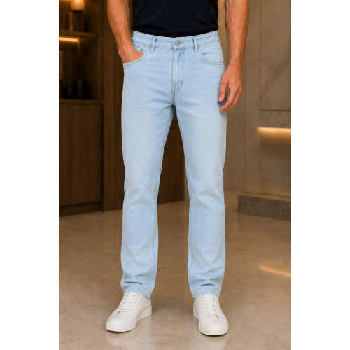 FlexDenim Sky Blue Slim – Modernidade e Versatilidade