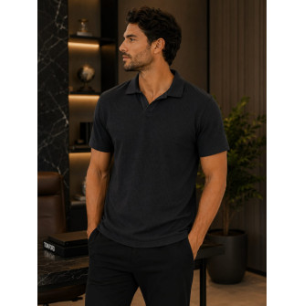 Camisa Polo Textura Tricot Sport – Estilo Moderno Masculino