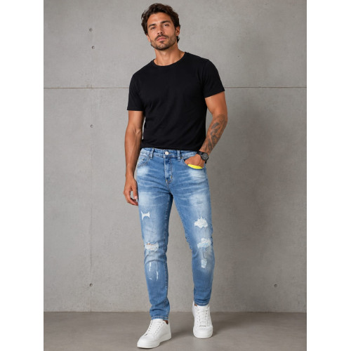 Calça Jeans Skinny Jogador Masculina Confortável e Moderna
